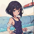 ボブカットJ〇ちゃんのスク水姿 2枚目