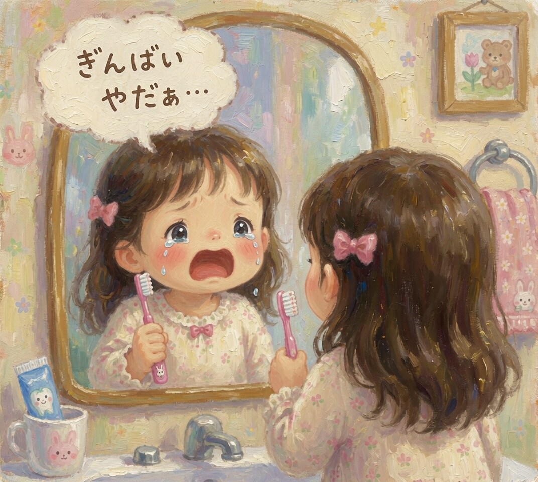 歯医者さんに行く前か行ったあとかわからないイラスト