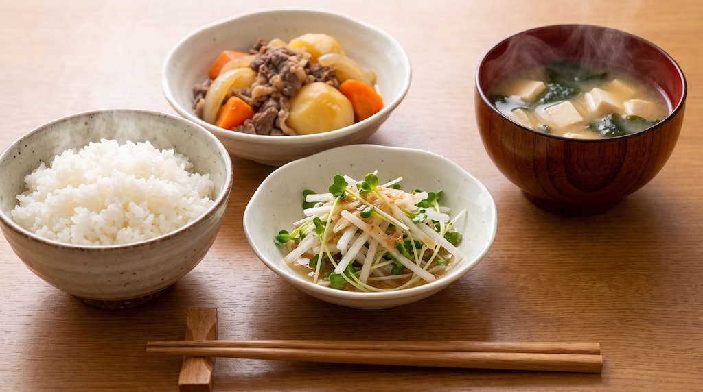 摩訶不思議食堂のかいわれ大根膳