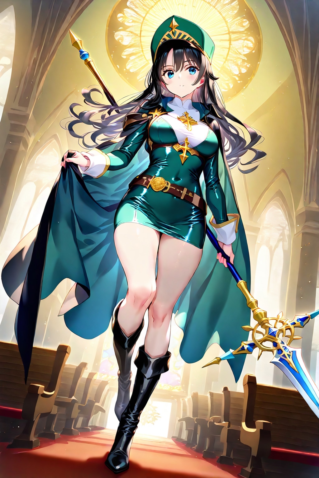 幻想の草原に、聖教会にいる高位の女1 | の人気AIイラスト・グラビア