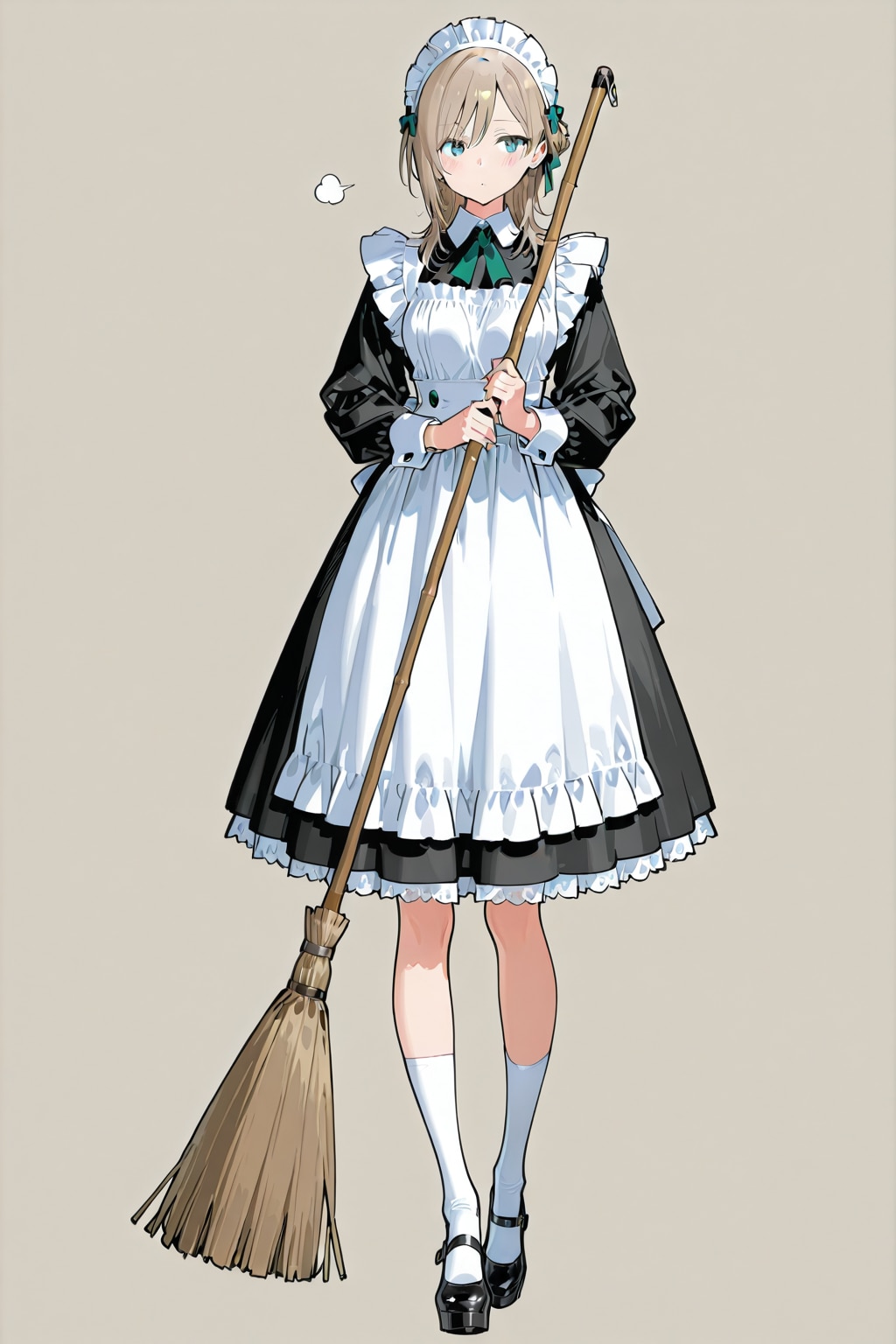 メイドさんとほうき。 | の人気AIイラスト・グラビア