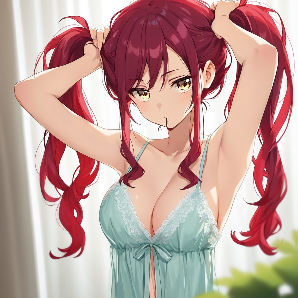 赤毛ちゃん　手ツインテ