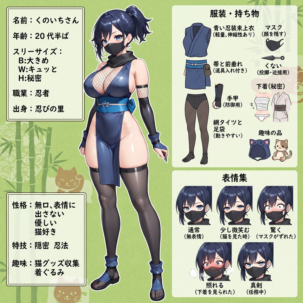 くのいちさんのキャラクターシート