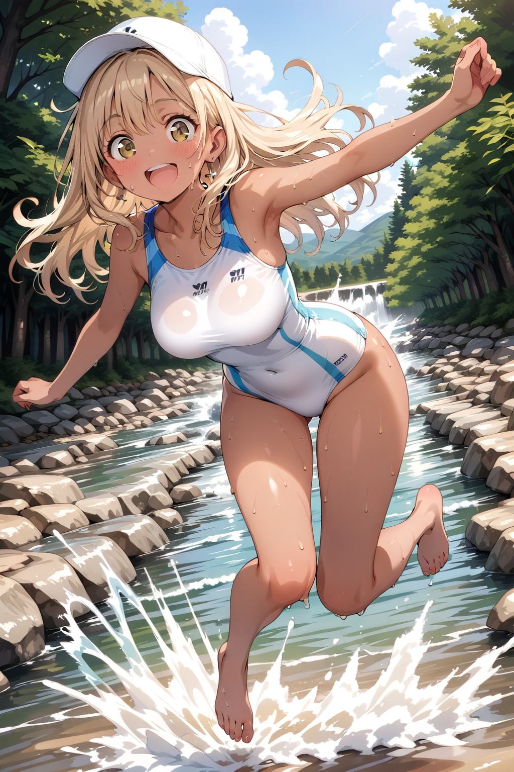 妹ギャルちゃん　川遊び