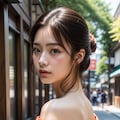 肩出し着物美女 3枚目