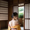 肩出し着物美女 10枚目