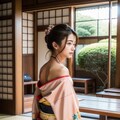 肩出し着物美女 11枚目