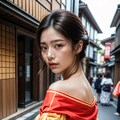 肩出し着物美女 4枚目