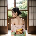肩出し着物美女 8枚目
