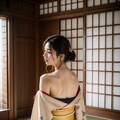 肩出し着物美女 9枚目