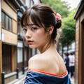 肩出し着物美女 5枚目