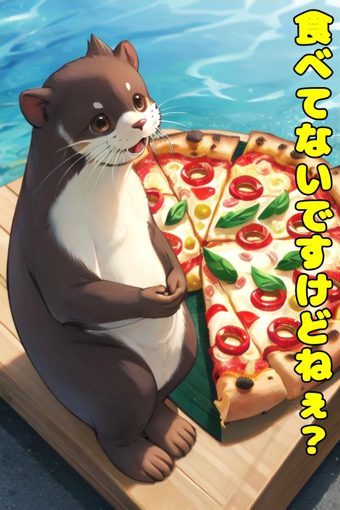 【動物】カワウソ✕ピザ