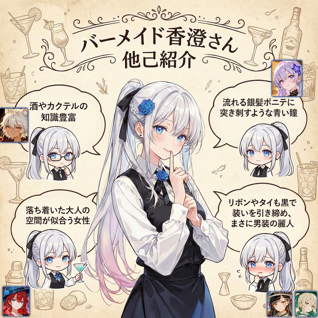 バーメイド香澄さん 他己紹介 (for A.Libraさん)