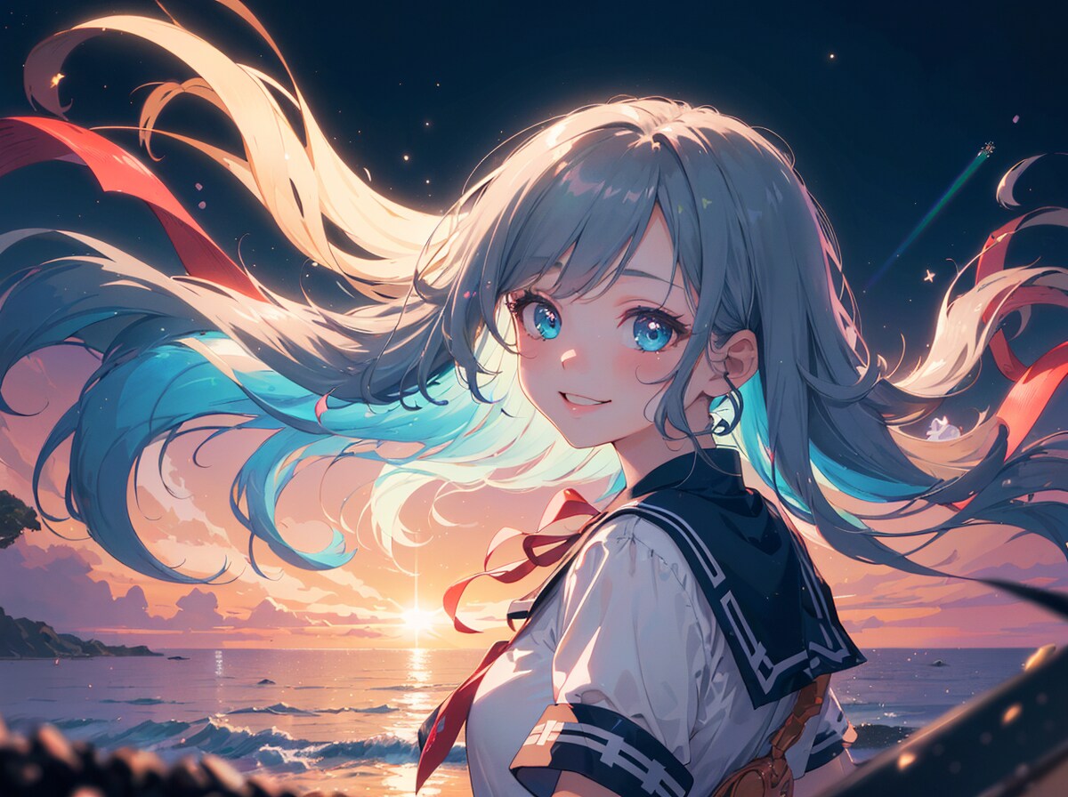 海辺の夕焼け