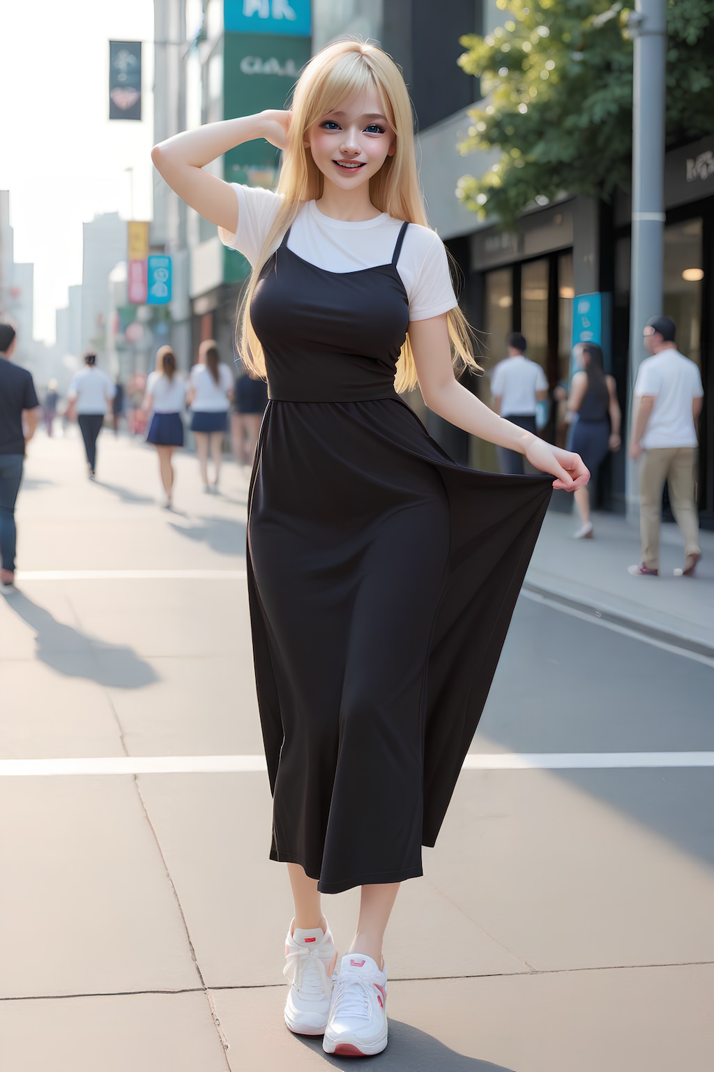 パツキンキャミワンピ