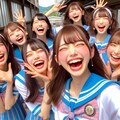 ただひたすらにJKの集合写真 10枚目