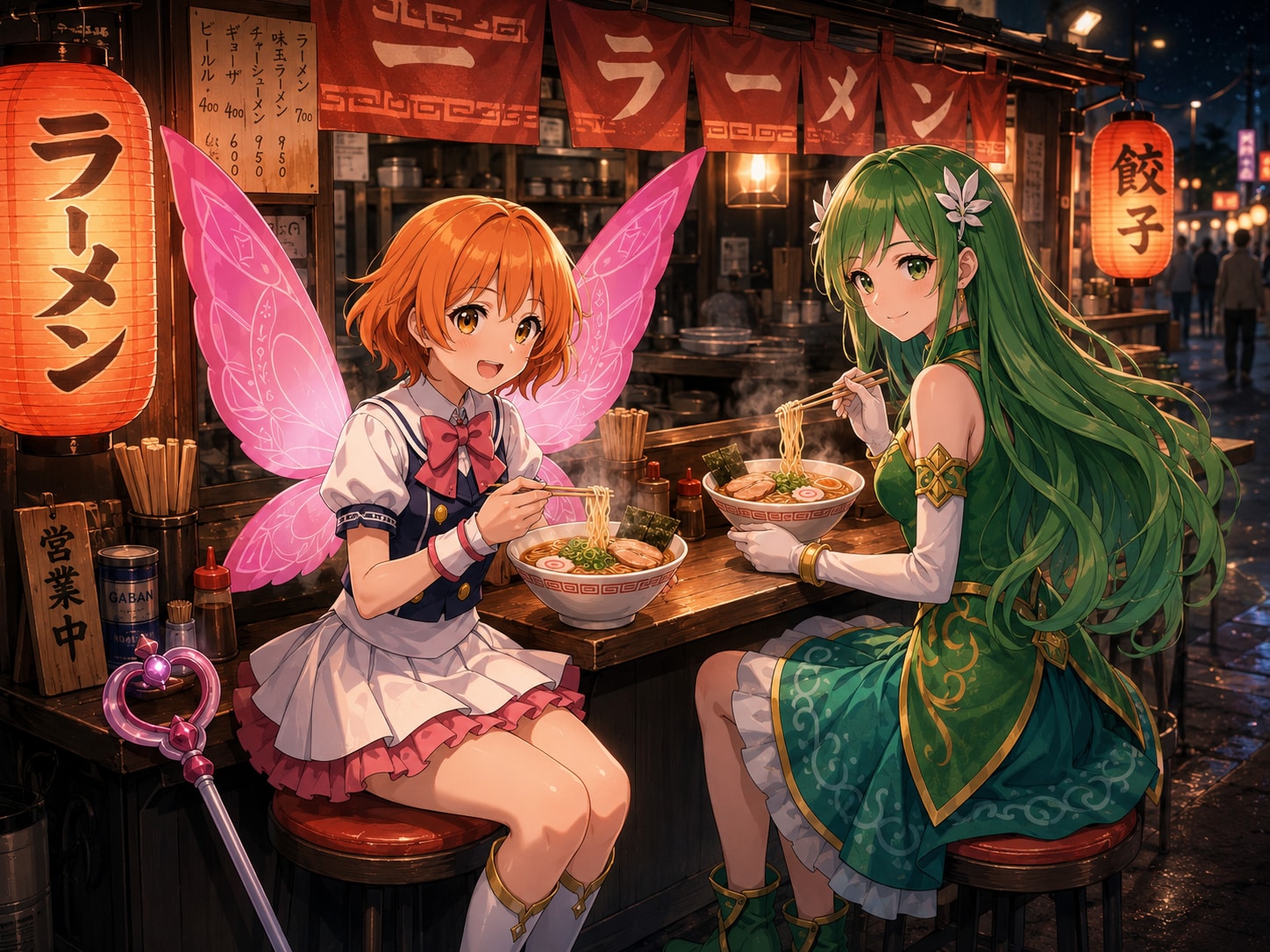 魔法少女、夜の寄り道