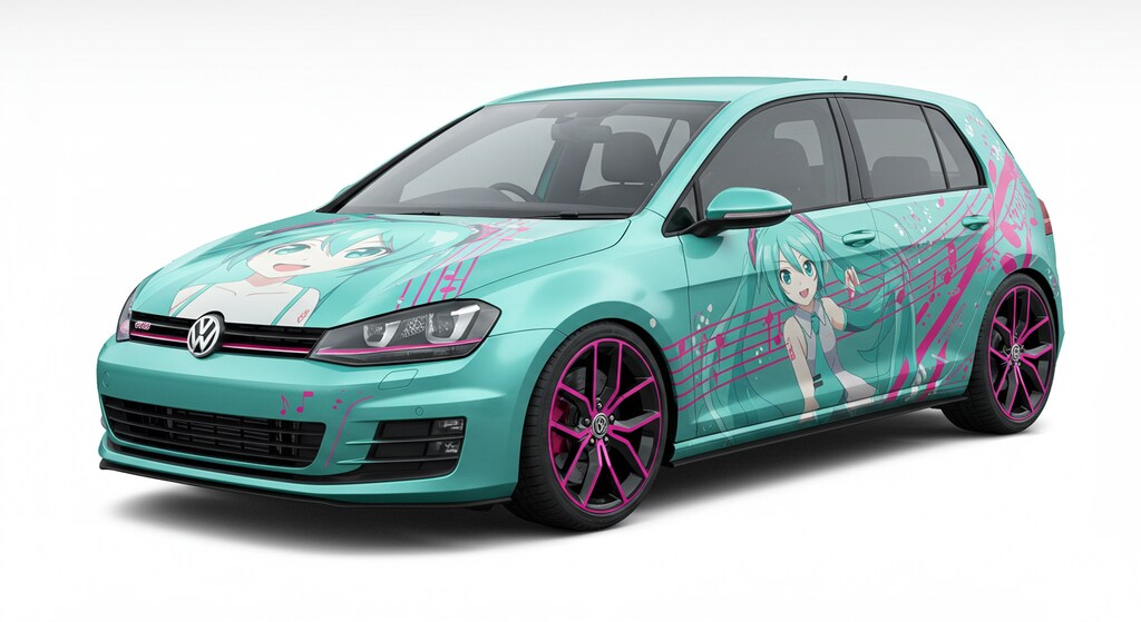 フォルクスワーゲンゴルフ初音ミク痛車