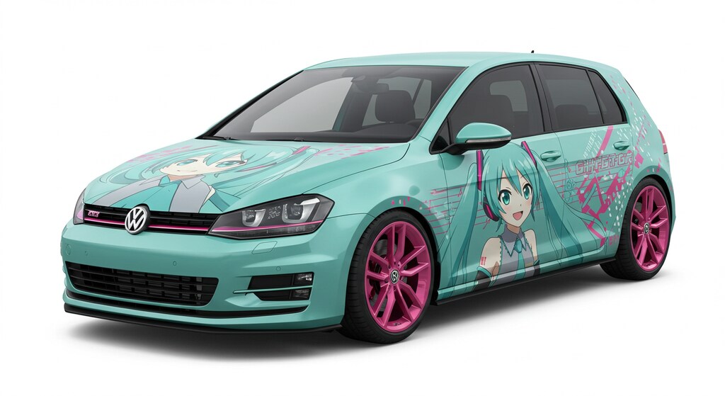 フォルクスワーゲンゴルフ初音ミク痛車