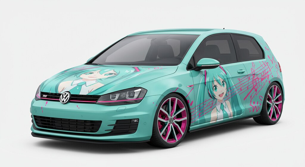 フォルクスワーゲンゴルフ初音ミク痛車
