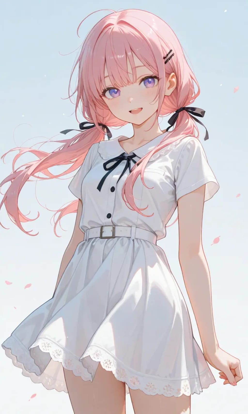 綾宮さんの桃香ちゃんと握手する