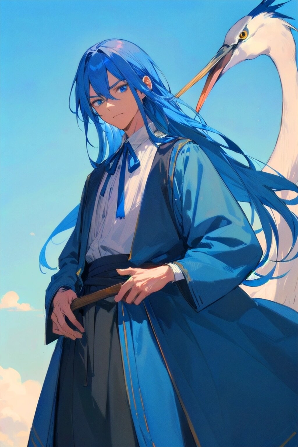 青サギの神様（君生きバード擬人化妄想）・その6（8枚）