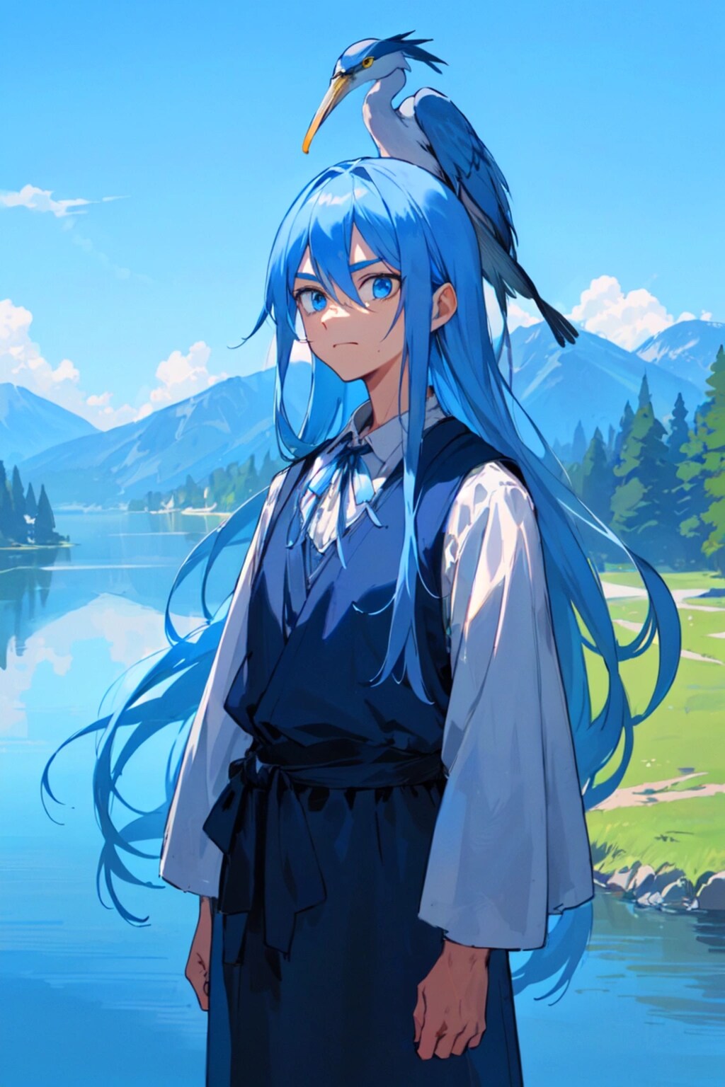 青サギの神様（君生きバード擬人化妄想）・その6（8枚）