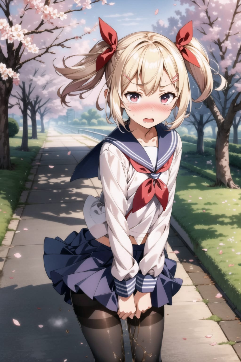 我慢出来なかった少女3