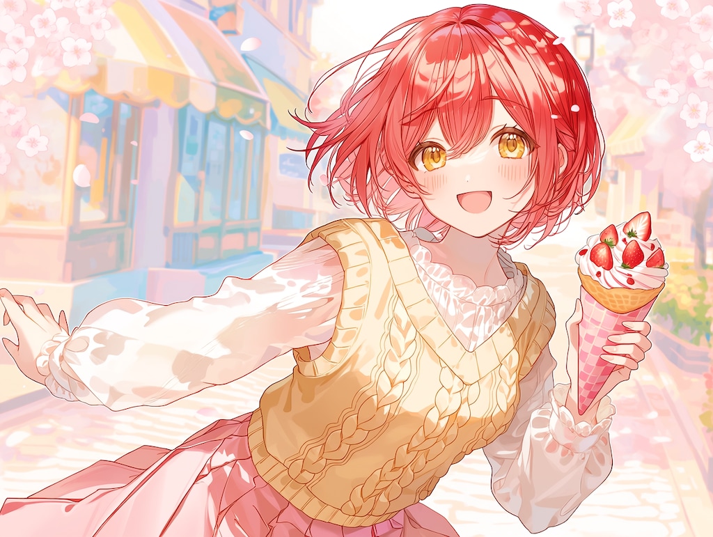 春の装い（１０）赤髪ショート niji7