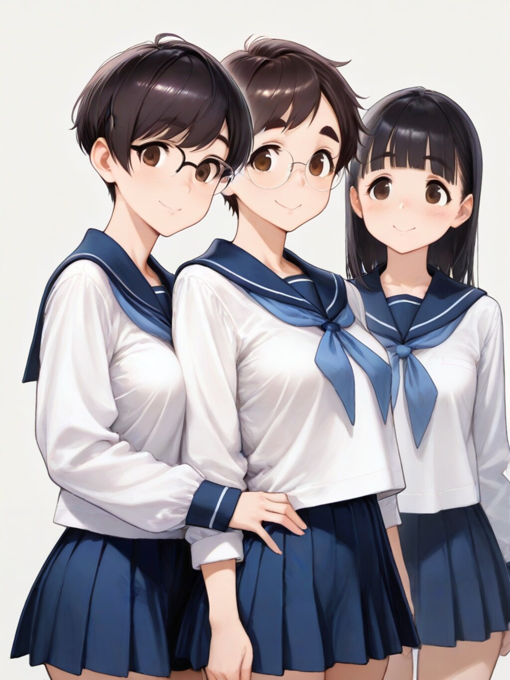 眼鏡と女子高校生と