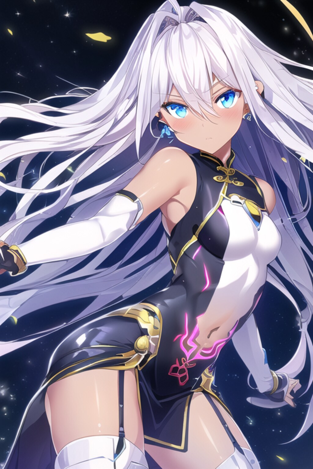 銀髪コスプレメカ娘の功夫