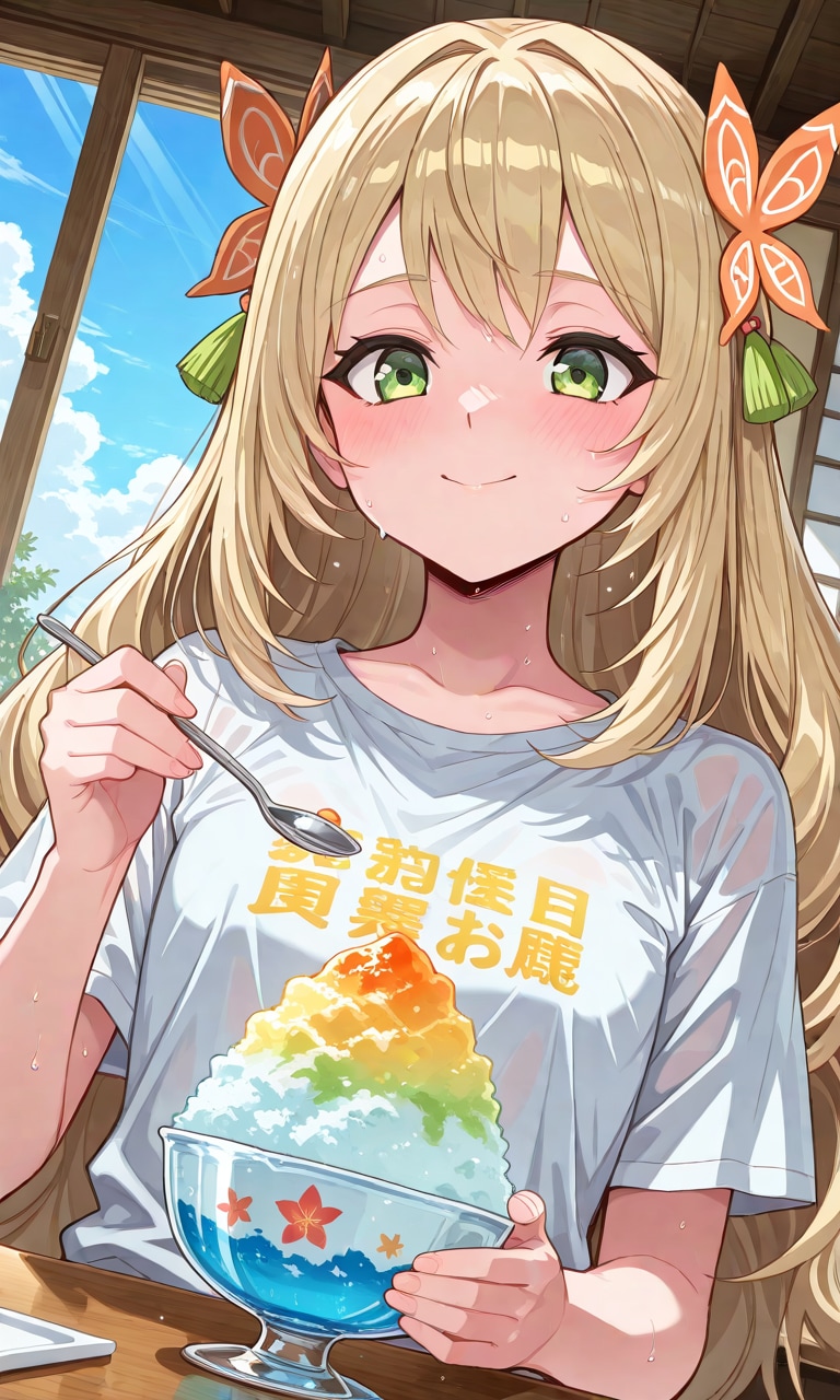 夏と茶屋と少女
