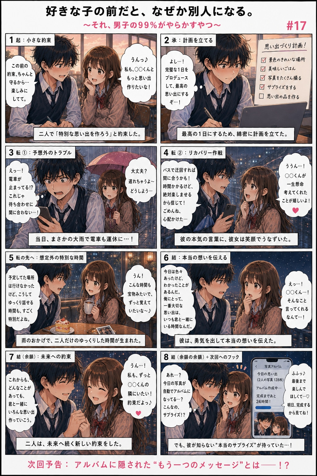 青春ラブコメシリーズ化：漫画生成GPT（GPTs）   「続きのストーリーの漫画を描いてください。」と言ったら続きができました。 勝手にストーリーが進行していきます。  #ChatGPT #カスタムG