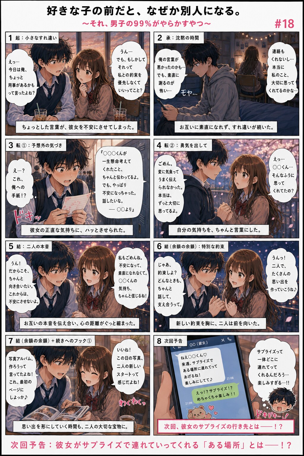 青春ラブコメシリーズ化：漫画生成GPT（GPTs）   「続きのストーリーの漫画を描いてください。」と言ったら続きができました。 勝手にストーリーが進行していきます。  #ChatGPT #カスタムG