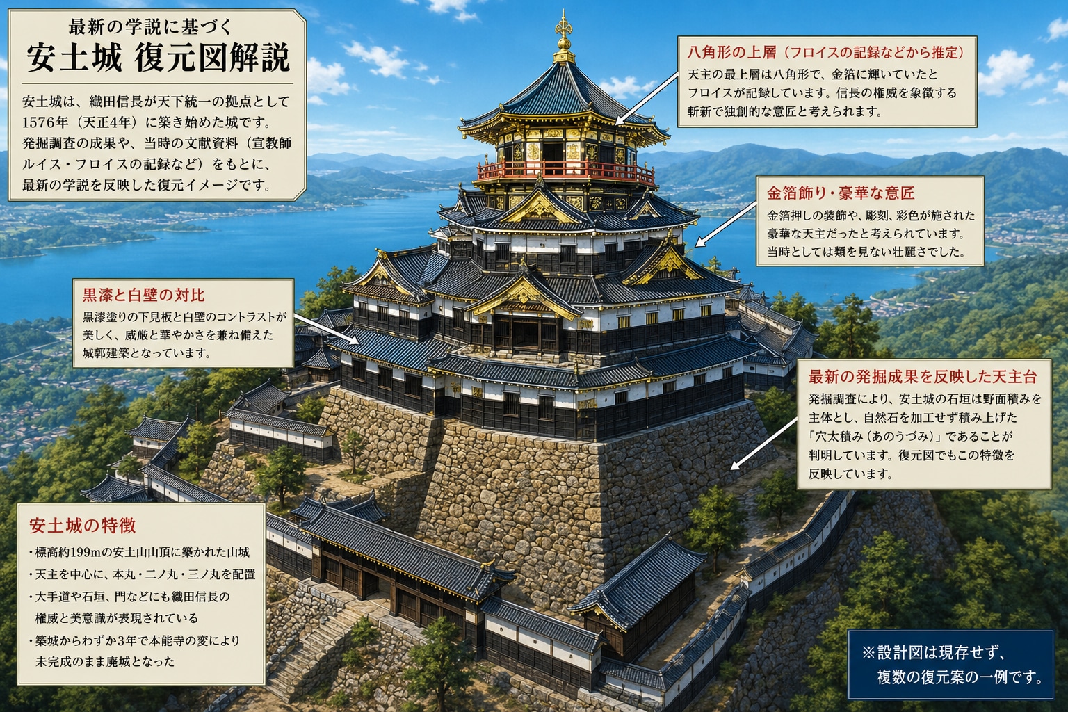 安土城の復元図