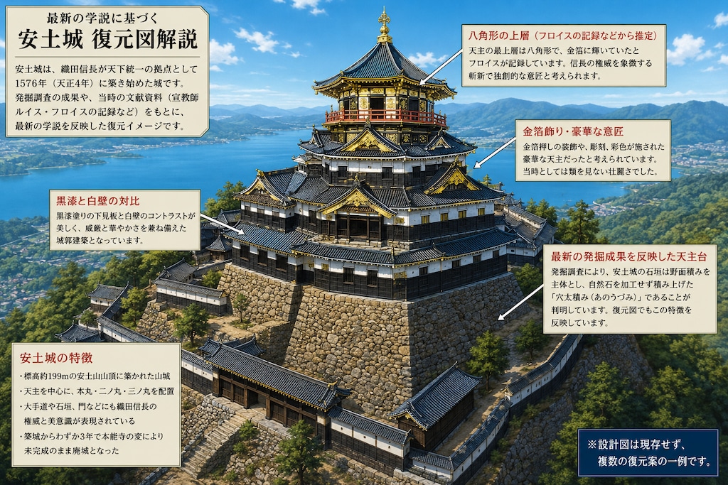 安土城の復元図