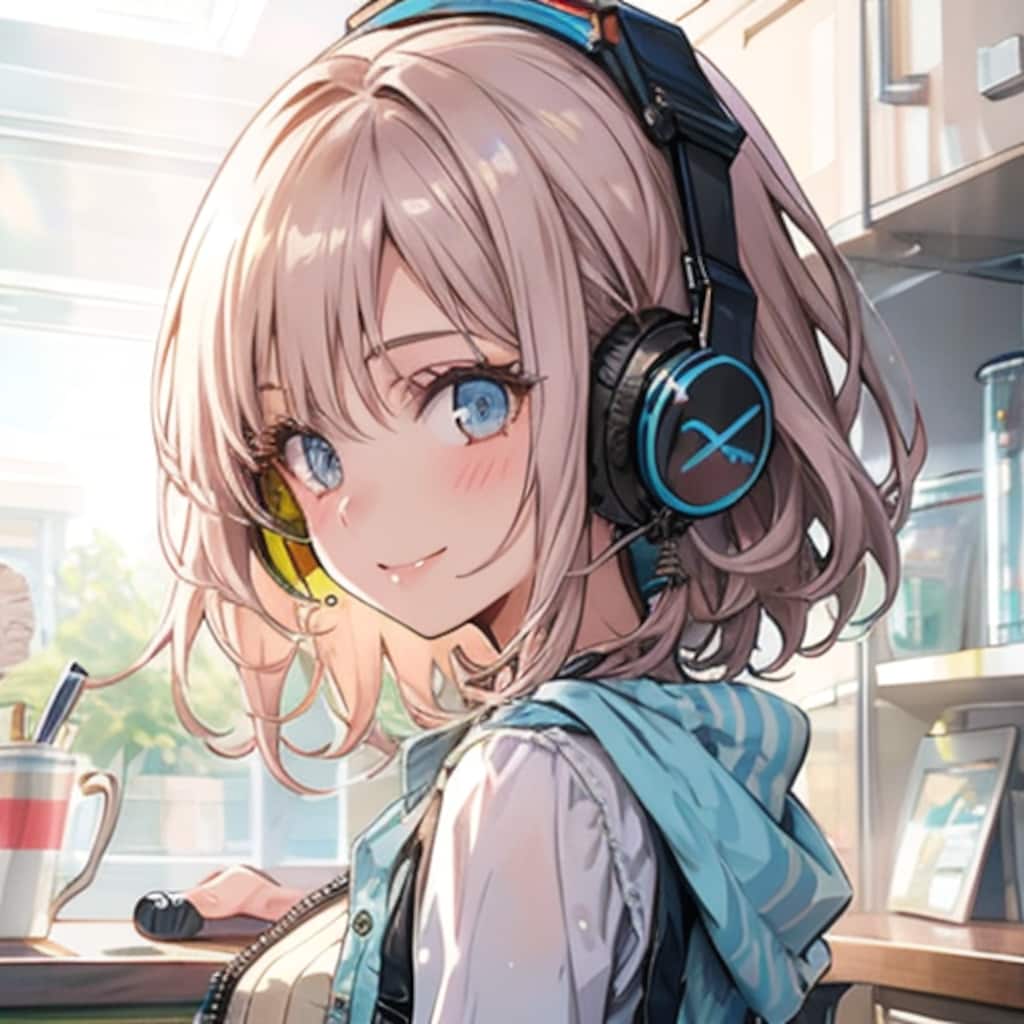 ヘッドフォンの子