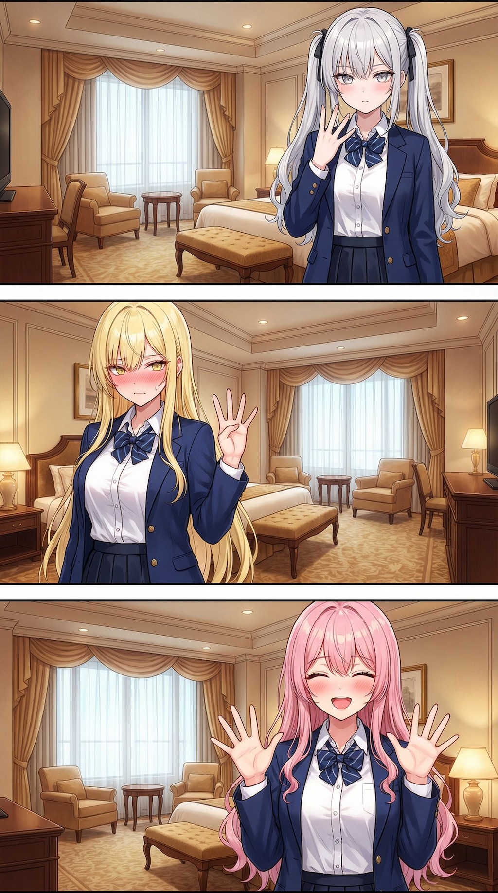 指の本数でなにかを教えてくれる一軍ギャルズ