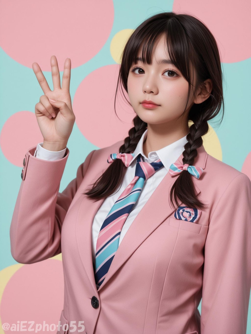 パステルブレザーお姉さん