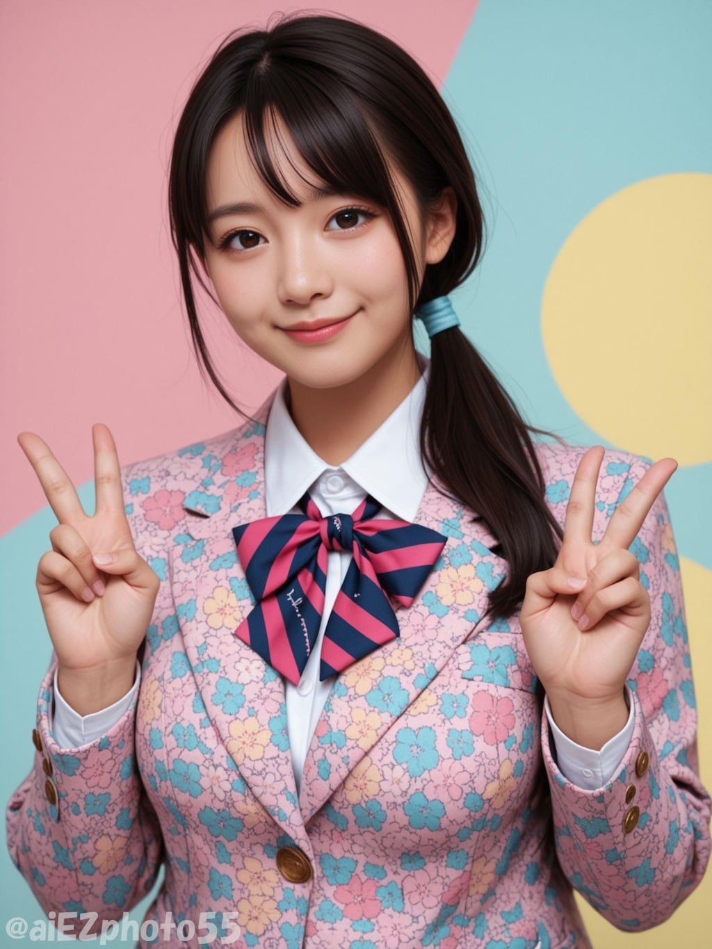 パステルブレザーお姉さん