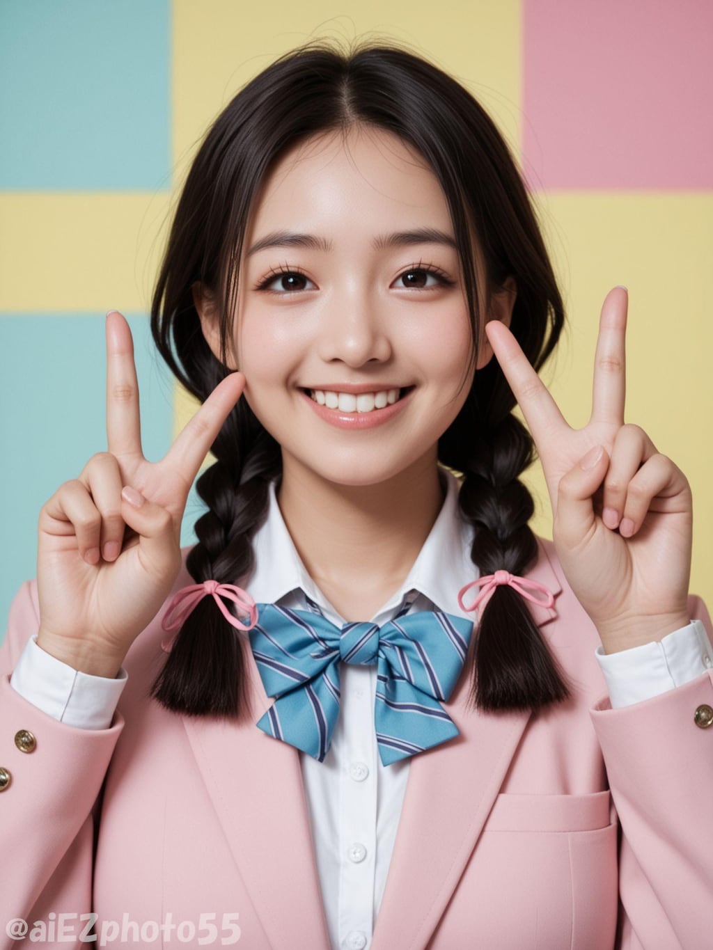 パステルブレザーお姉さん