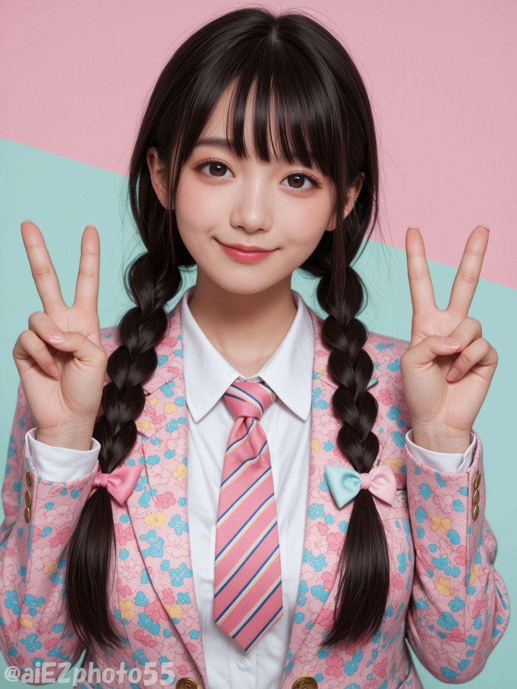 パステルブレザーお姉さん