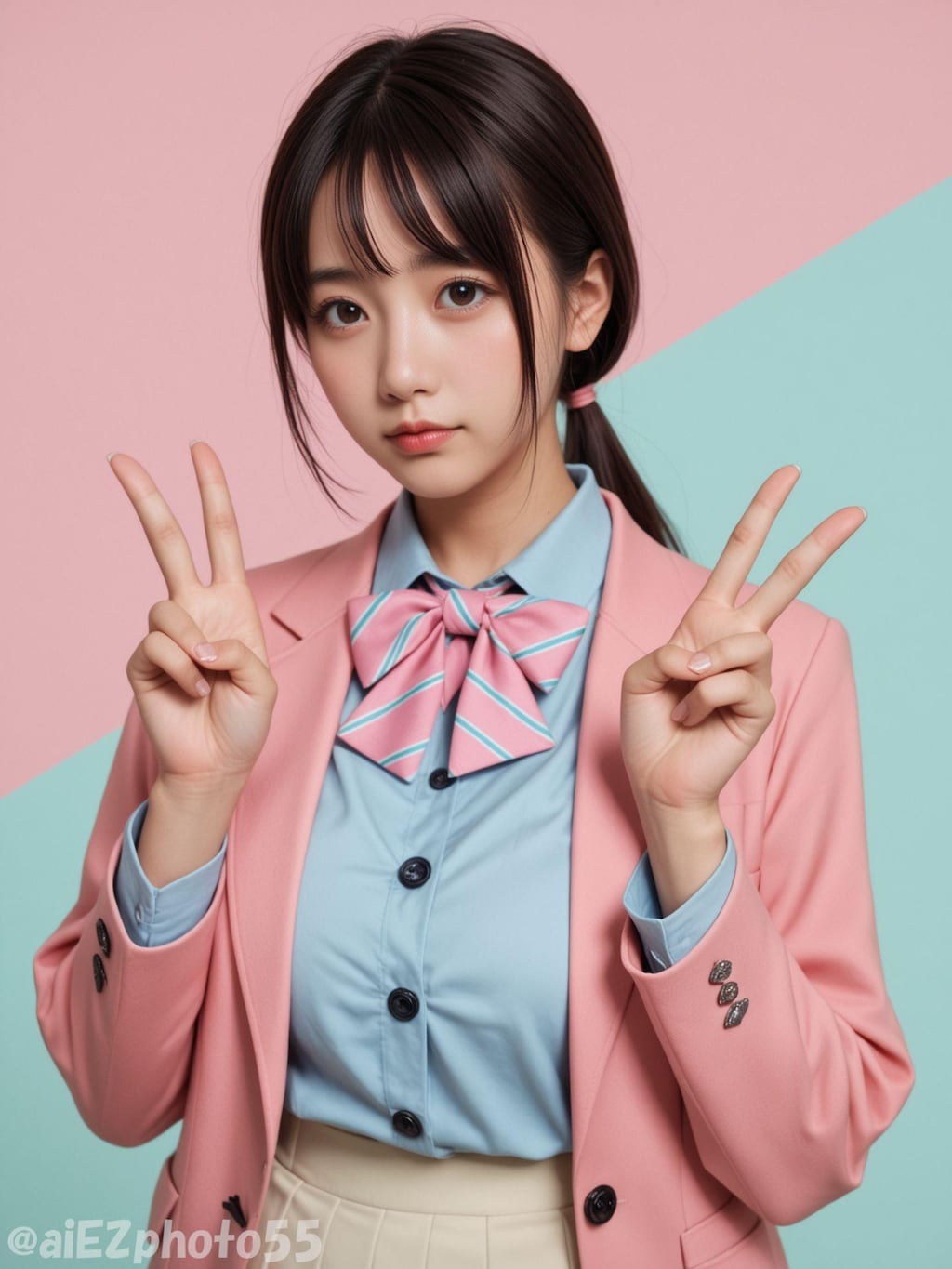 パステルブレザーお姉さん