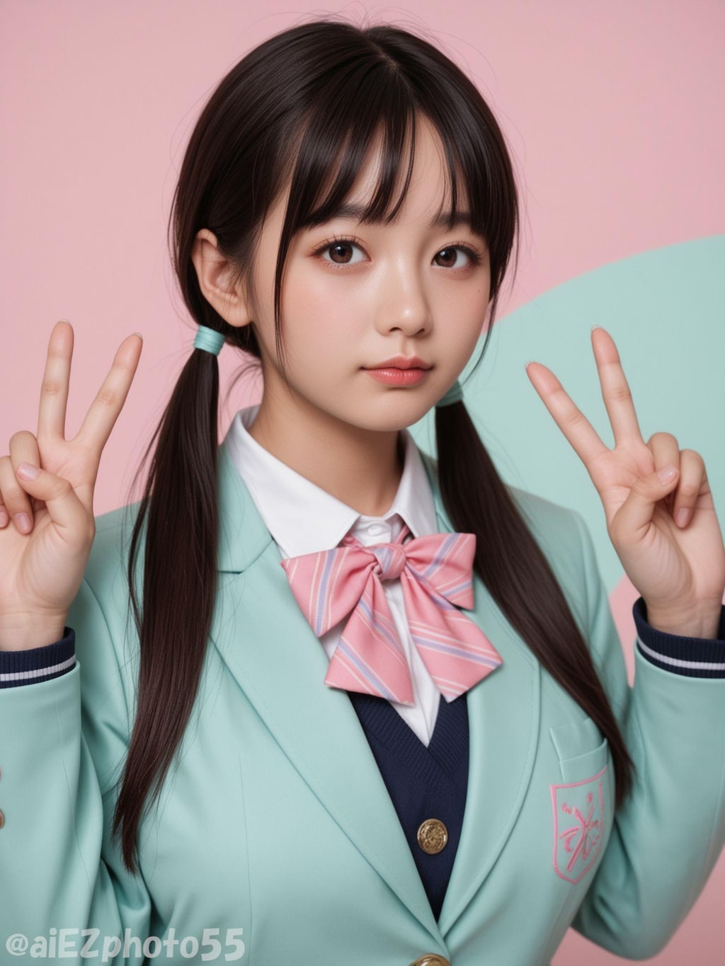 パステルブレザーお姉さん