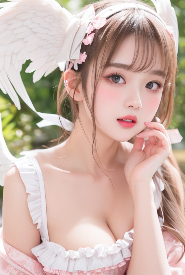 天使エリローズ、頭に羽つけちゃった💖