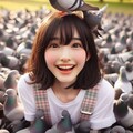 鳩と戯れた日 #オーバーオール 7枚目