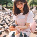 鳩と戯れた日 #オーバーオール 6枚目