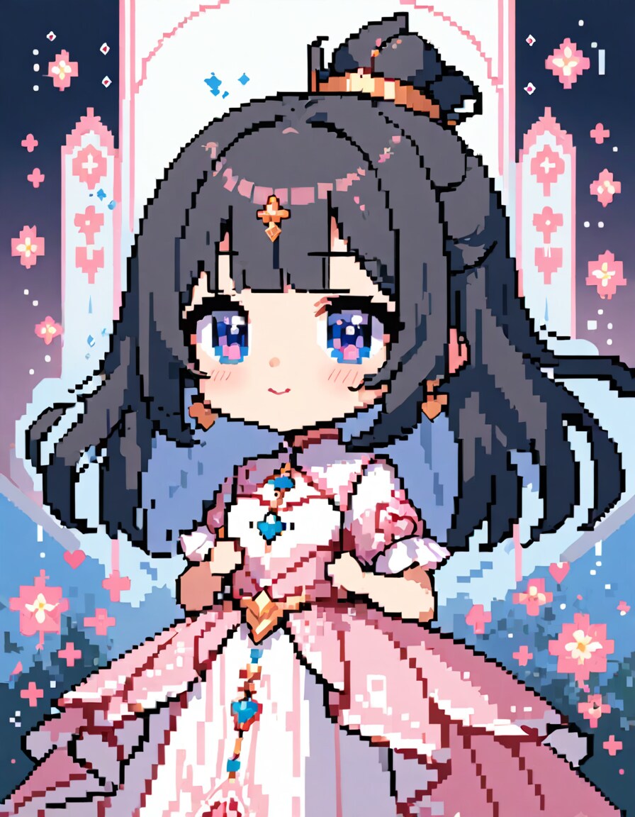 ピクセルお団子姫 (SDXL)