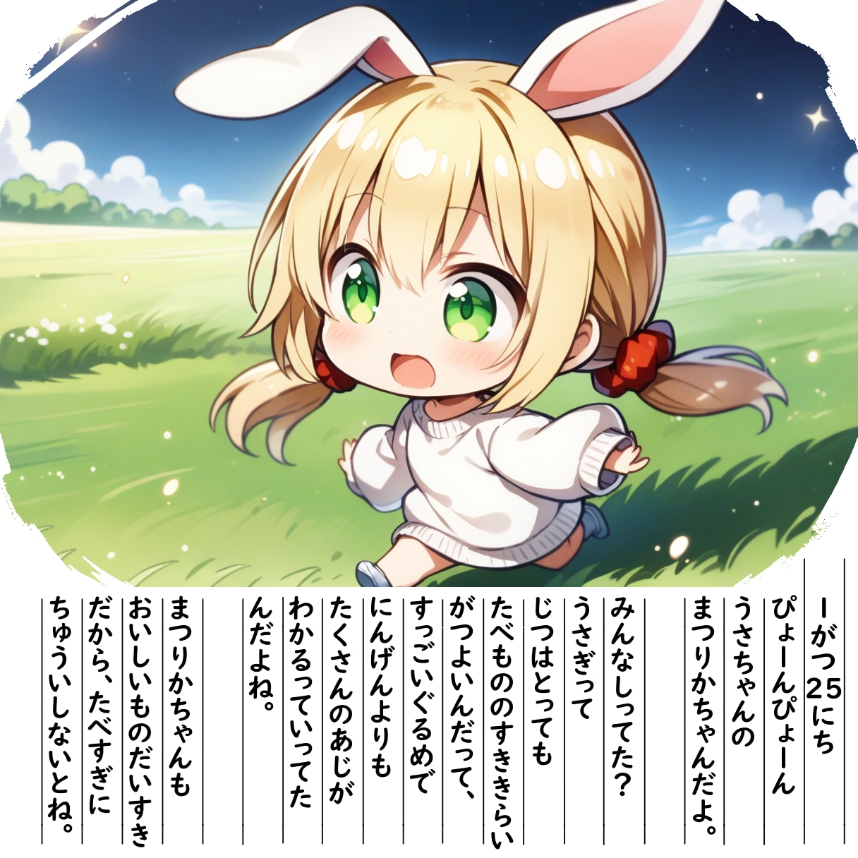 【絵日記】うさぎさんのざつがくです | の人気AIイラスト・グラビア