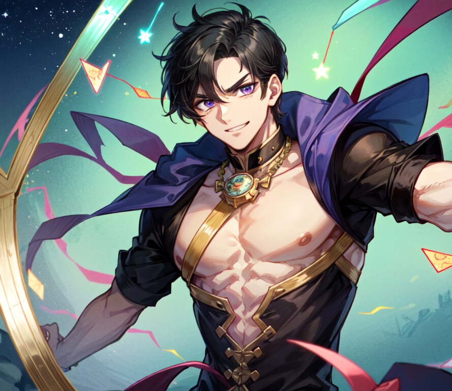 【R15】セクシーな占い師っぽい黒髪短髪男性★（12枚）